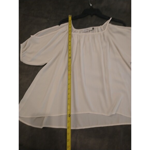 Veronicam Cold Shoulder Blouse Cream Xs boho Cottage Core Feminine - Picture 6 of 8